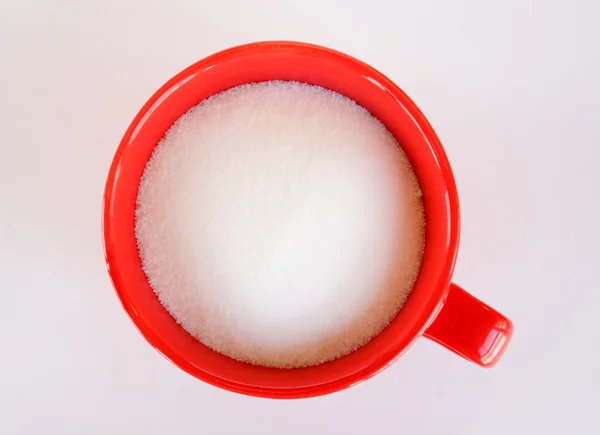 Cup of with sugar — Stock Photo, Image