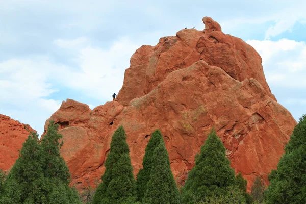 Escalador de rocas en Jardín de los Dioses — Foto de Stock