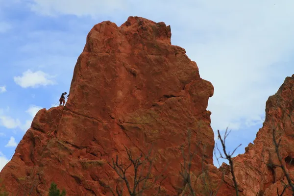 Rock climber in Garden of Gods — Stock Photo, Image