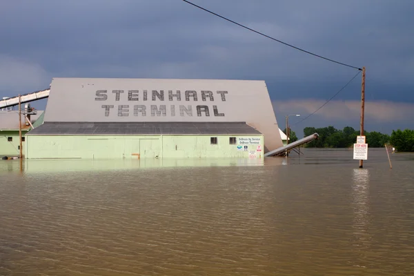 Buildings under water — Stock Photo, Image