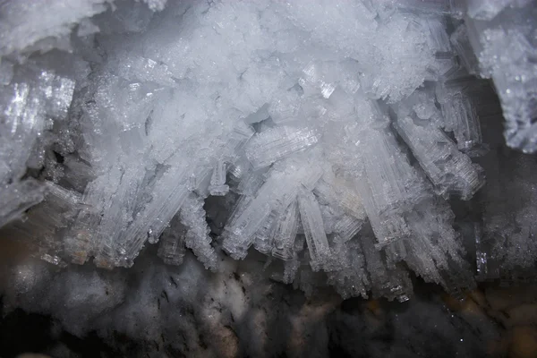 Snow and ice crystals — Stock Photo, Image