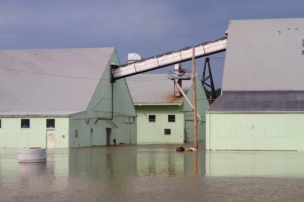 Buildings under water — Stock Photo, Image