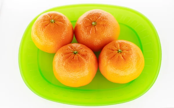Série d'aliments sains avec mandarines sur fond clair — Photo