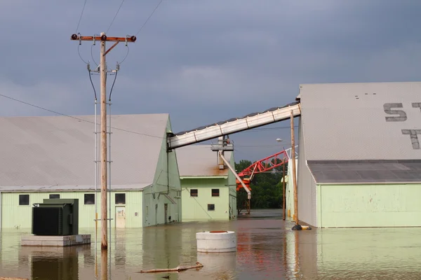 Buildings under water — Stock Photo, Image