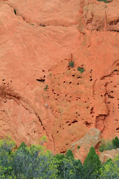 Rock climber in Garden of Gods — Stock Photo, Image