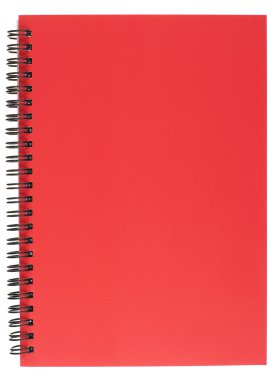 Spiral Bound Notepad with Red Cover clipart