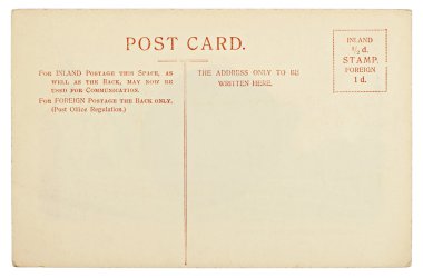 boş kartpostal