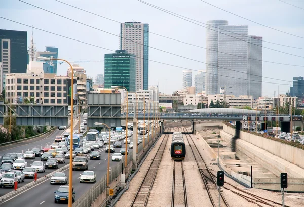 Tel aviv, közlekedési. — Stock Fotó