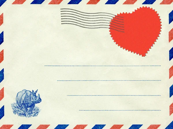 kolaj aşk mektubu. Vintage kartpostal.