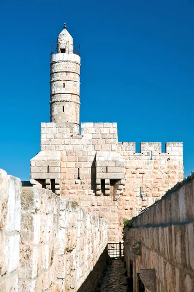 Izrael, Jeruzalém, Davidova věž ve starém městě. — Stock fotografie