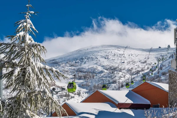 Mount Hermon Highest Point Israel Winter Ski Resort — Stock Photo, Image