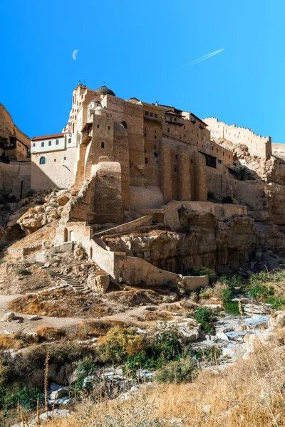 Mar Saba Monasterio Griego Ortodoxo Situado Valle Del Cedrón Desierto —  Fotos de Stock