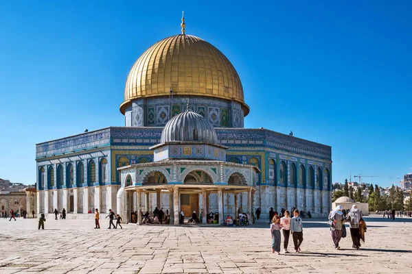 Jerusalem Israel Styczeń 2022 Meczet Skalna Kopuła Górze Świątyni — Zdjęcie stockowe