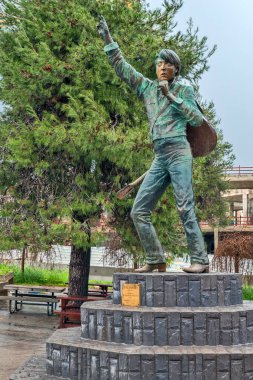 ABU GHOSH, ISRAEL - 12 Mart 2022: Elvis Presley Anıtı, Abu Gee köyünde, Kudüs yolunda.