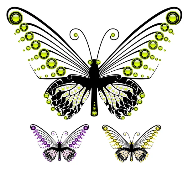 Sada motýlů — Stockový vektor