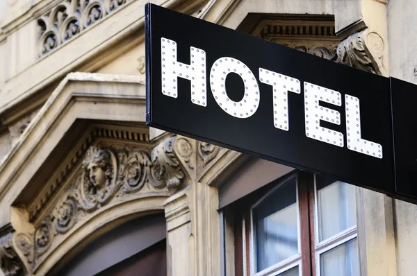 Hotel sign — Stock Photo, Image