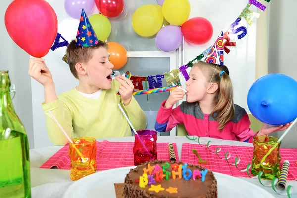 Big funny birthday party — Stock Photo, Image