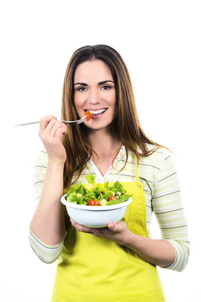 Koken en eten van groenten — Stockfoto