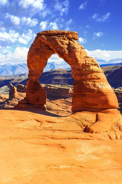 Delicato arco, Parco nazionale degli Archi, Utah — Foto Stock