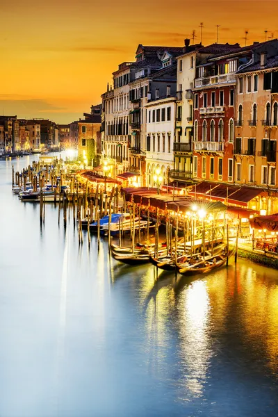 Canal Grande di notte, Venezia — Foto Stock