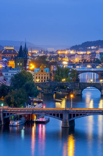 Praga à noite — Fotografia de Stock