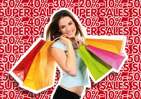 Mulher de compras — Fotografia de Stock