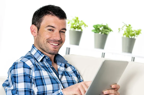 Touchpad man — Stock Photo, Image