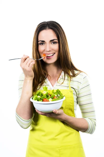 Koken en eten van groenten — Stockfoto
