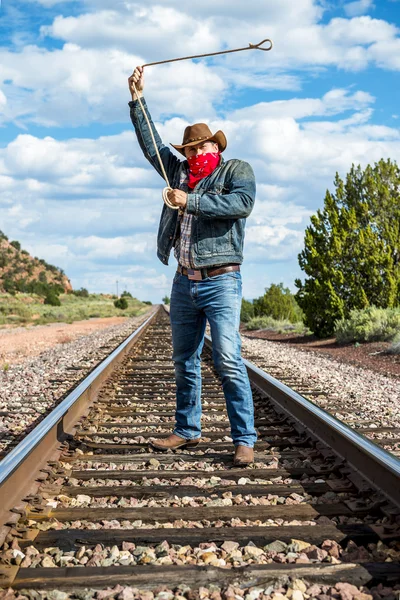 Tren rayları arasında — Stok fotoğraf