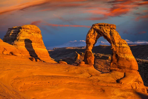 Delicato arco, Parco nazionale degli Archi, Utah — Foto Stock