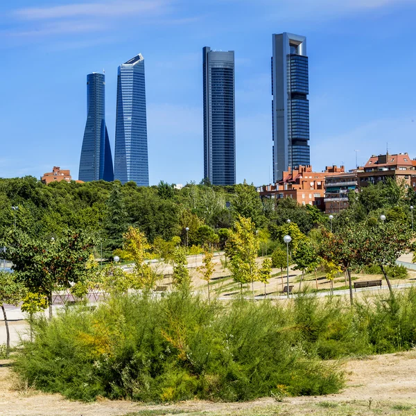 Four modern skyscrapers — Stock Photo, Image