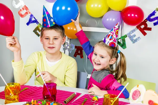 Big funny birthday party — Stock Photo, Image