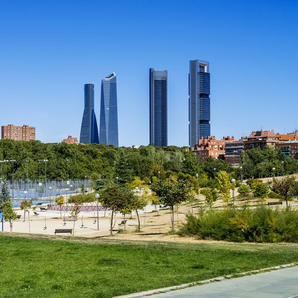 Four modern skyscrapers — Stock Photo, Image