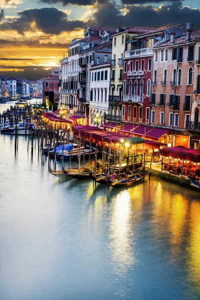 Canal Grande w nocy, Wenecja — Zdjęcie stockowe