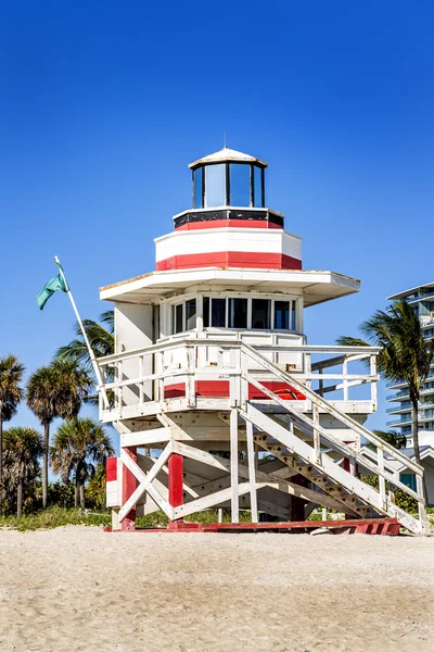 Lifeguard torre, miami beach, florida — Foto Stock