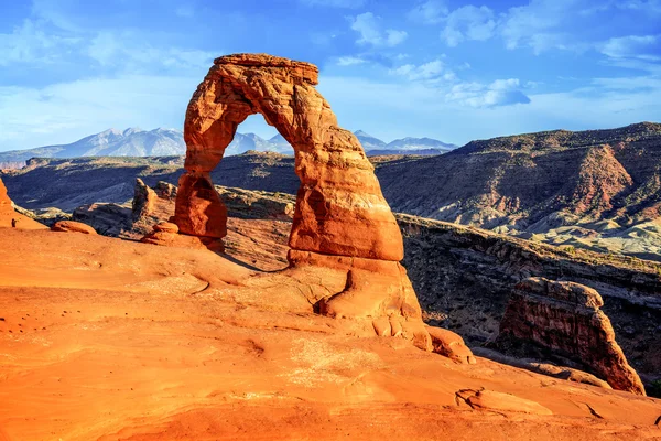 Delicato arco, Parco nazionale degli Archi, Utah — Foto Stock