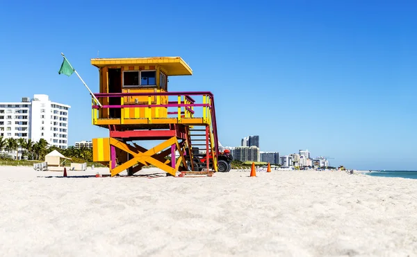 Lifeguard torre, miami beach, florida — Foto Stock