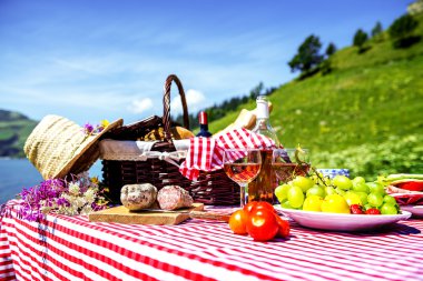 picnic on the grass clipart