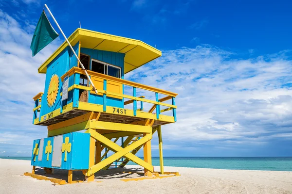 Torre de salva-vidas, Miami Beach, Flórida — Fotografia de Stock