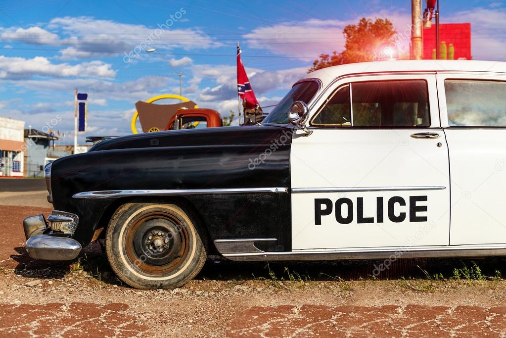 US vintage police car