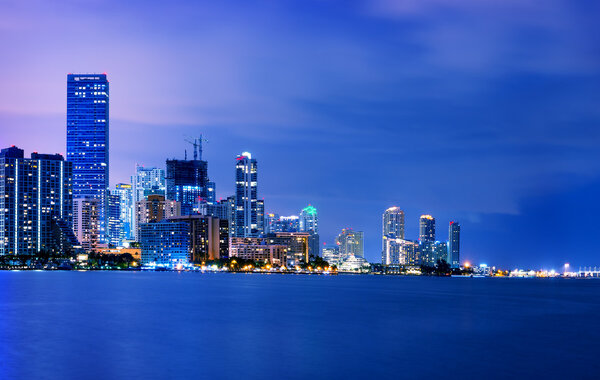 Miami city by night