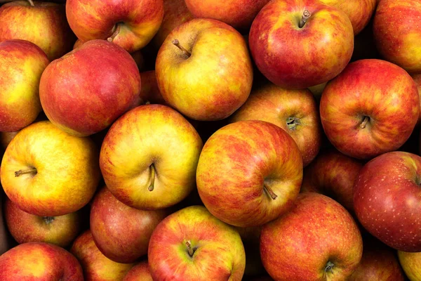 Red Fresh Tasted Apples Background — Stock Photo, Image