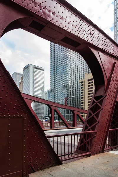 Chicago Centro Chicago Ponte Riverside — Fotografia de Stock