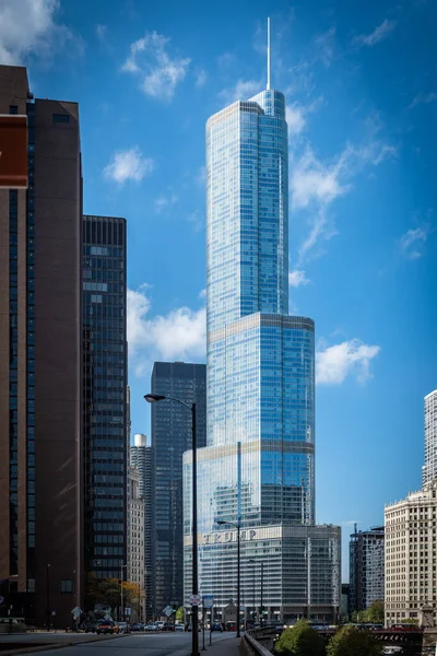 Chicago Illinois Eua Outubro 2018 Torre Trunfo Centro Cidade Chicago — Fotografia de Stock