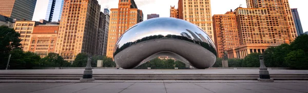 Chicago Illinois Usa Octobre 2018 Panoramabild Cloud Gate Eller Bean — Stockfoto