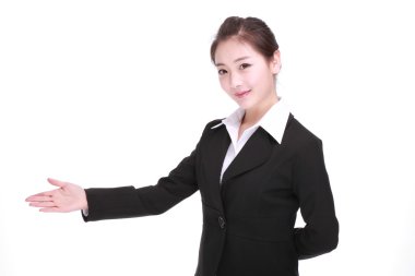 beyaz izole gösteren iş kadını