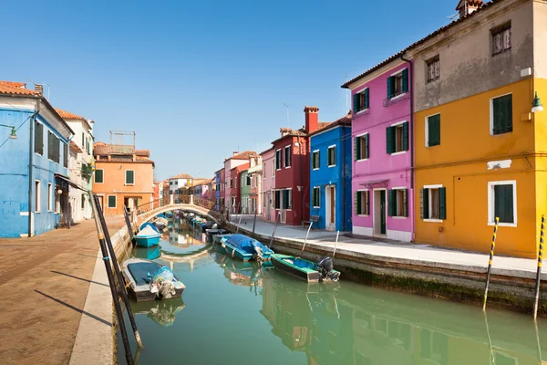 Burano Case colorate — Foto Stock