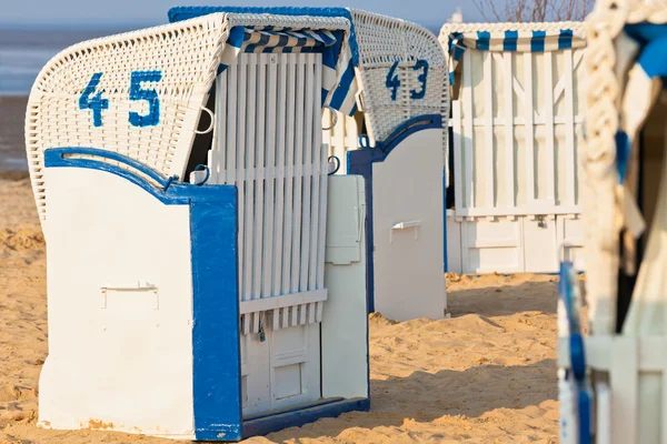 Beach chairs in Northern Germany — Stock Photo, Image