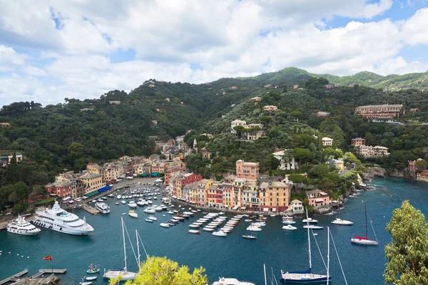 Portofino zálivu pohled shora — Stock fotografie