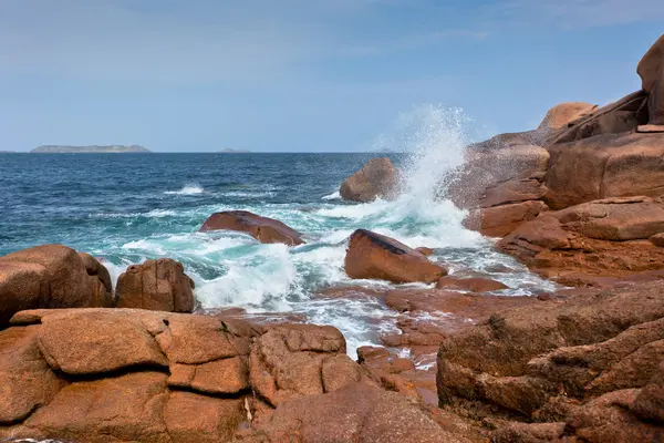 Cote de Granit Rose, Bretanha, França — Fotografia de Stock